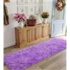 MARATIP Tappeto Peloso Soggiorno Tappeti per Grandi Dimensioni Salotto Moderno cameretta Bimba tappeti,Tappeto morbido e soffice per la camera da letto(Viola,80 x 150 cm)