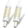 LedWekei Set 2 lampadine LED R7S 78mm, 10W, 60 chip 2835SMD, equivalente 100W alogena, doppio attacco, per lungo raggio e paesaggistica, 6500K
