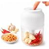 MIRCTRI Tritatutto Elettrico Aglio 400ml, Mini Tritaverdure Portatile Senza Fili | Capacità 400ml, 6 lame in acciaio inox, ricaricabile USB, plastica per alimenti, ideale per aglio e spezie(White)