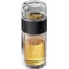 Tuxxjzm Infusifie Tee- 280/350/420 Ml Tè Bottiglia Doppio Strato Isolante Tea e Separazione Acqua Tazza Da Viaggio Portatile Con Filtro In Acciaio Inox