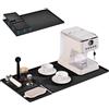 KitchenRaku Set Tappetini in Silicone 3 in 1 per Caffè 40x60&20x40cm, Grande Tappetino per Macchina Espresso con Tappetino Rimovibile per Asciugatura e Pressatura, Antiscivolo e Resistente al Calore