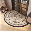 Surwin Zerbino Ingresso Esterno, Semicerchio Tappeto Ingresso Interno in Luffa PVC, Lavabile Tappeto Zerbino Esterno Antiscivolo, Zerbini Casa, Terrazza, Balcone (Caffè,60x90cm)