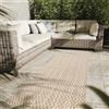 Interiyou Tappeto da esterno resistente alle intemperie Kano - Passatoia 70x200 cm Crema/Beige - Motivo geometrico - Resistente ai raggi UV per esterni: balcone, terrazza, giardino o cucina