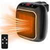 SGZIOO Termoventilatore da Presa, 1200W Stufetta Elettrica da Presa, Stufetta da presas con Telecomando, 1stufetta elettrica Basso Consumo (Nero)