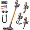 SMOTURE Aspirapolvere senza fili con tubo da 1 m, 55 kPa/650 W/70 min, aspirapolvere senza fili con modalità automatica, spazzola anti-groviglio, per pavimenti duri, tappeti, peli di animali domestici