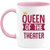 quotedazur - Mug Queen Of Theater - Tazza Personalizzata Per Amanti Del Teatro - Regalo Per Compleanni, Natalizie, Congratulazioni O Gratitudine - Donne