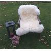 Felltrade - Pelle di pecora merino, vera pelliccia di agnello, 120-130 cm, colore: Bianco