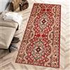 Carpeto Rugs Carpeto Tappeto Passatoia Corridoio 80x150cm Rosso Orientale Tradizionale | Tappeto Passatoia per Cucina Lavanderia Camera da Letto Morbido Antiallergico Facile da Pulire Pelo Corto Venduto al Metro