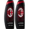Naturaverde - Football Team - Milan Doccia Shampoo Detergente, Shower Gel Energizzante, Sapone per Corpo e Capelli, 250ml, 1 (Confezione da 2)