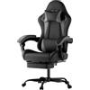 Kein Marken-/Fanartikel Sedia da gaming ergonomica, con supporto lombare e poggiatesta, regolabile in altezza, adatta per adulti, ragazze e ragazzi - colore nero e grigio