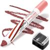 Boobeen Opaco Lipstik Matita Labbra Crayon Stick trucco, non sbavare opaco piena copertura colore delle labbra liscia cremosa penna labbra per le donne, Lip Liner Set con Sharpner