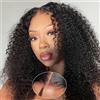 IFLY Human Hair Wig Kinky Curly Glueless Parrucca Capelli Veri Ricci Afro 22Inch | Lace Front capelli umani Pre Cut 4×4 Lace Glueless Wig Wear and Go Brazilian Virgin Hair 180% Density Natural Colour