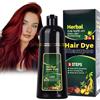 Virecose 500ml Shampoo Istantaneo per Capelli Rosso vino, Hair Dye Shampoo Istantaneo per Uomini e Donne