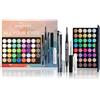 LHLXZQ Set Trucco per Occhi, Kit Trucco Viaggio Completo con Eyeshadow Palette, Mascara, Eyeliner, Matita per Sopracciglia e Pennelli Makeup, Set Regalo per Donne e Ragazze Principianti, 01B