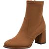 Tamaris Stivaletti da donna con tacco a blocco, marrone (BROWN SUEDE), 42
