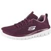 Skechers Donna Graceful Get Connected Trainers, Wine Mesh/Lavender Trim, 38 EU