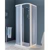 Rollmatik Box doccia Saturnia - 3 lati, apertura centrale (doppia anta) - Misura: 75 x 75 x 75 x h185