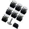 PATIKIL M8 30x30mm Piedini livellamento, 8 Set Quadrati Inserti Regolabili Mobili Scorrimento per Mobili