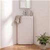 MOB-IN Mobile Lavatrice angolare Sorrento con lavabo in resina