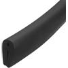 PATIKIL Profilo In Gomma Per Bordi 1/8(3mm) x 3.3Ft Lunghezza Profilato A U EPDM Protezione Bordi Guarnizione A U Per Protezione vetro 1-3mm Nero (11x19mm)
