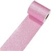 Decotalk Rosa Bordo Adesivo per Pareti Glitterata Camera da Letto Ragazze | 10X1200cm Bordi per Carta da Parati Rosa Pellicola Adesiva Mobili Autoadesiva Glitterato Decorativa Comodino Bagno Rimovibile