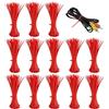 PIANKEKE 1300 Pz Fascette Plastica Autobloccanti, 3 x 100mm, rosso