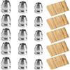 CYUXING Set Riparazione Manico 20 pz Ascia e Martello con Cunei Acciaio e Legno | 5 Cunei Legno & 15 Cunei Acciaio per Ascia, Martello e Manutenzione Utensili e Strumenti