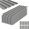Outsunny Set 12 Pannelli di Ricambio con Fori 129x45 cm Grigio Chiaro