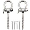 Manqyi 2 Pezzi Gancio per Carichi Pesanti Amaca Appendino, Gancio per soffitto Suspension, Ganci per Altalena, Gancio Sacco da Boxe per Gym, Corda, Amaca Sedia,Yoga Altalena, Sedie Sospese, 500kg Capacity