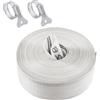 Silkwish Tubo flessibile in tessuto, diametro 1 1/2, 38 mm, 10 m, accessorio con morsetto in acciaio inox, per pompe di acqua sporca, pompa da giardino, pompe sommergibili o pompe per acqua sporca