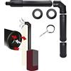 MBM Kit tubi canna fumaria stufa pellet con uscita coassiale superiore dn 80 130 scarico fumi aspirazione aria made in Italy