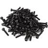 PATIKIL M2x10mm Esagonale Esagono incassato Zigrinato Piatta Testa Bullone Vite, 100pz 12.9 Acciaio Lega Svasata Viti, Nero