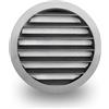SYSTERM Griglia di ventilazione in alluminio, griglia per aria di scarico rotonda con zanzariera. Griglia in alluminio.