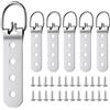 ADLABLD 6 ganci extra large resistenti per quadri, ganci ad anello a D con 24 viti, kit per appendere cornici e specchi, per appendere foto e cornici