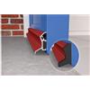 Exitex Deflettore antipioggia per porta in alluminio, 914 mm, barra antigoccia nascosta per porte in uPVC, composito e legno, protezione impermeabile esterna con tappi terminali (rosso RAL 3011)