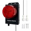 Tuehakny Allarme Livello Acqua con 16.4Ft 2 Sensori, Strobe 120dB, Metallo | Alim. 9V 6F22, Doppio Sensore, Sonda Alta/Bassa, Vol. Regolabile, per Pompe Sentina, Lavastoviglie, Sottolavello, Semint