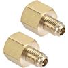 PATIKIL 1/4 SAE Svasatura 3/8 SAE Svasatura Ottone Tubatura Raccordo, 2pz Filo Tubo Adattatore Flessibile Connettore per Aria Condizionatore Refrigerazione