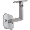 FORNITURE ZAMBON SOSTEGNO CORRIMANO INOX AISI 304, CON PIASTRA E SELLA, TIPO QUADRO SNODATO