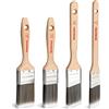WORKPRO Set di 4 Pennelli per Pittura Professionali con Manico in Legno Res