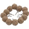 ROORKEE INSTRUMENTS (INDIA) A NAUTICAL R RII 12 pomelli in corda nautica intrecciata decorativa in iuta, nodo rustico per cassetti, maniglie per mobili, armadi, armadi, cassetti, decorazioni per hardware nautico, 5,1 cm (12)
