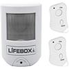 Lifebox alarme13 Mini Allarme a rilevamento di movimento con 2 telecomandi