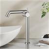 EMKE Rubinetto da bagno cromato, 332 x 220 x 76 mm, in ottone, cartuccia in ceramica, rubinetto per bagno, rubinetto con aeratore, rubinetto per lavabo, rubinetto per lavabo, facile installazione