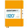 LEUCHTTURM1917 Taccuino A5, 120 g/m², Copertina rigida, Liscio, Rising Sun | 203 pagine numerate, cucito a filo, senza acidi, 2 segnapagina, tasca a soffietto, Bullet Journal