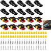 Telaryn Set di 10 connettori elettrici impermeabili, connettore impermeabile a 2 pin, presa maschio femmina AWG 20-16, kit cablaggio per moto auto, scooter, camion, marino, cablaggio con guarnizioni e