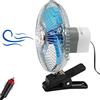DISCORAMA Mini Ventilatore Portatile per Auto, Ventilatore Portatile da Viaggio 12V, Ventilatore per Camion, Camper Attacco ACCENDISIGARI (8 Pollici)