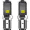 YM E-Bright 2 PCS BA20D lampadina a led, 12V moto/auto faro, 12W lampadine COB lampadina LED per fari abbaglianti, abbaglianti/anabbaglianti