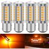 KATUR 4pcs 1157 BAY15D 5630 33-SMD Ambra 900 Lumens LED Girare la Luce del Freno di Arresto del Segnale Lampada Lampadina 12V 3,6W