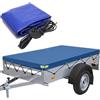 HEYOUTH Telo Rimorchio Auto 209 x 115 x 10cm | incl. 20m Corda per Telone, Bordo Rinforzato, Copri Rimorchio, Ideale per Rimorchi da 750kg & 1000kg
