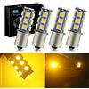 YM E-Bright 1156 RV HA CONDOTTO LA Lampadina BA15S 1073 7506 1141 HA CONDOTTO LA Lampadina per Camper SUV MPV Auto Indicatori di direzione Lampadina 18SMD 5050 Chip DC12V, 4pcs