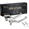 LE LEFOSSI Premium in alluminio freno moto & leva frizione Compatibile con Harley Davidson XL Sportster 883 1200 XL883 XL1200 Forty Eight Seventy Two 2004-2013 -Safety,Corrosion-Resistant, Polished